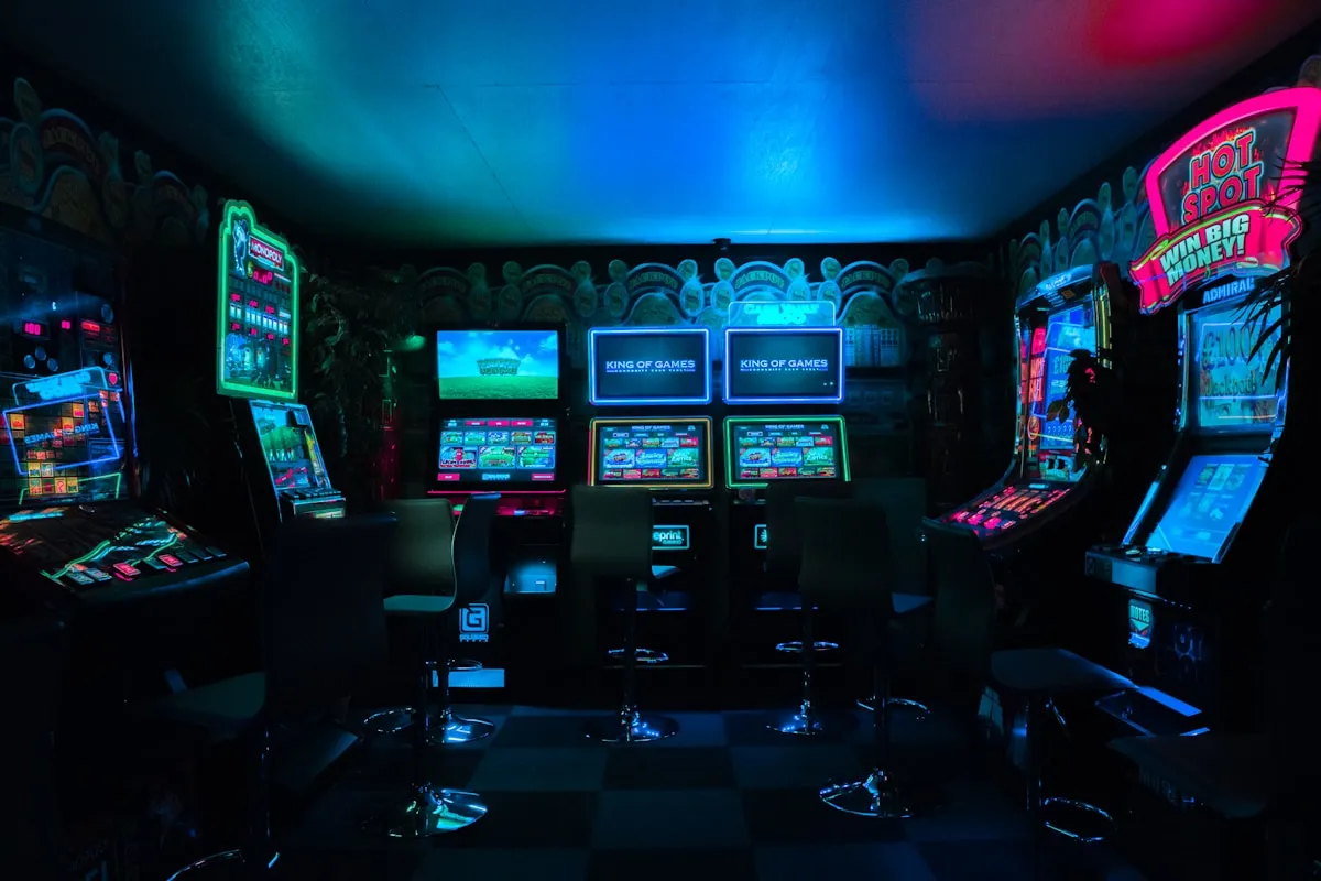video game neon city